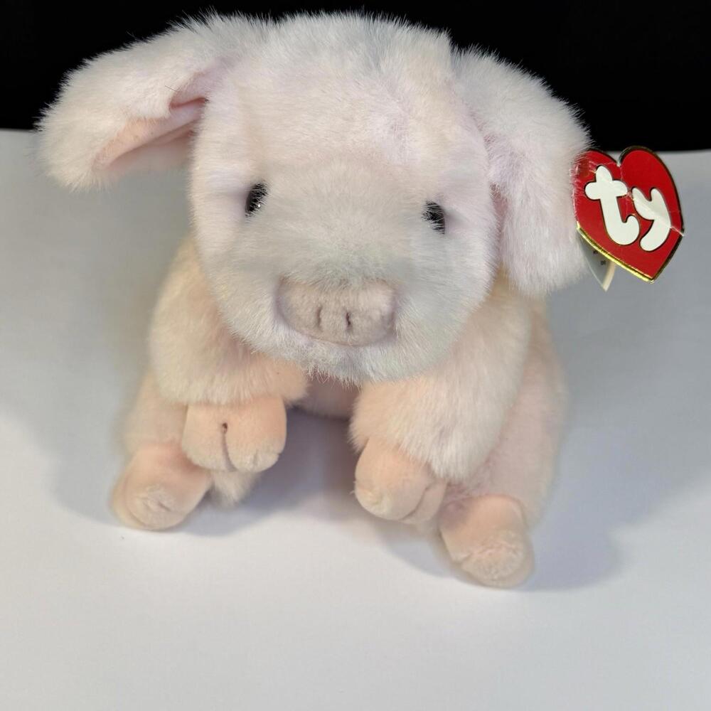 Ty Beanie Baby Tulip Pig Plush Old Classic 1995 Korea Pink 16" Brand New!